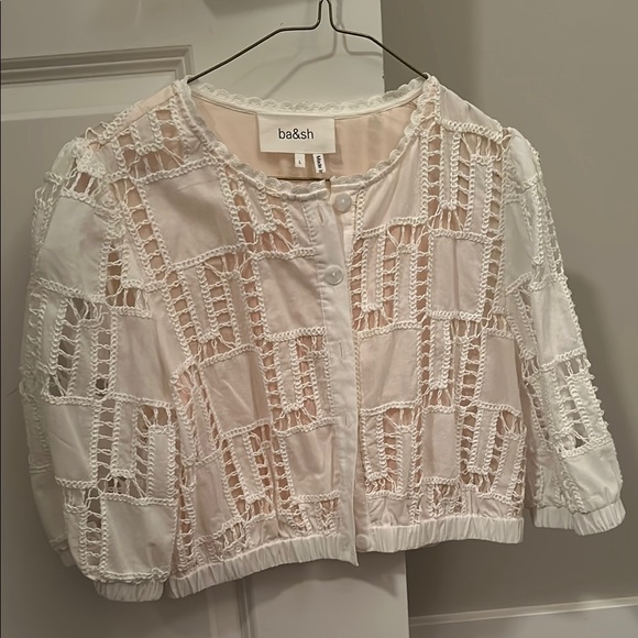ba&sh Jackets & Blazers - ba&sh Women's White Lace Jacket